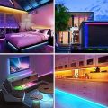 50+50 cm LED Lights for Double rolls Bedroom,  Sync Color Changing,Ultra Long RGB 5050 Led Strip Lights with 20Keys IR Remote for Christmas Room Home Decoration UL Power Supply for Home Room Party TV Bedroom. 