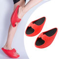Slimming Slippers Designer Ladies Sandals EVA Lightweight Indoor Thin Leg Red 27x12x12CM. 