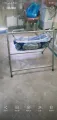 baby cradle swing steel stand with clothe for sleeping. 