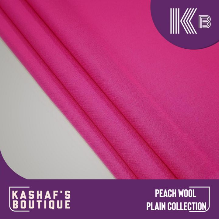 KB Shocking Pink Color Wool Plain Color for Trouser or Shirts For Women - UnStitched  Collection