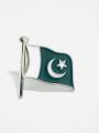 Pack Of 02  - 14 August Metal Badge – Elegant Pakistan Flag Badge for National Day, School & Office Wear. 
