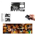 18 In 1 Pocket Card Wallet Ninja Card Multitool Survival Tool Outdoor Screwdriver Stainless Steel Black. 