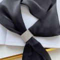 Thin Winter Neck Guard Wraps Imitation silk For Girl Solid Color Silk Scarf Satin False Collar Scarves Neckerchief. 