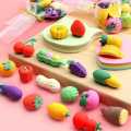 04 PCS Erasers Lovely Shape Pencil Eraser Student Learning Stationery / Fruit Shape. 