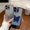 For Samsung Galaxy A51 4G A71 4G A21s A31 M51 M31 M30s M21 Back Cover with Cute Butterfly Stand Luxury Slim Gradient Plating Glitter Girls Phone Case Clear Soft Silicone Protective Cases Pouch. 