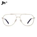 Pilot Double Bridge Anti Blue Light Glasses Men Women Vintage Computer Clear Glasses Prescription custom. 