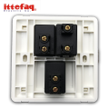 Ittefaq 2 switch + 1 socket plate China Fitting Board Plate White Series. 