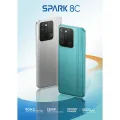 Tecno Spark 8C 6.6HD" Dot-in* IPS Display 3GB RAM + 64GB ROM , Rear Camera 13MP+QVGA , Front Camera 8MP With Dual-LED Flash , Fingerprint Sensor , Battery 5000 mAh. 