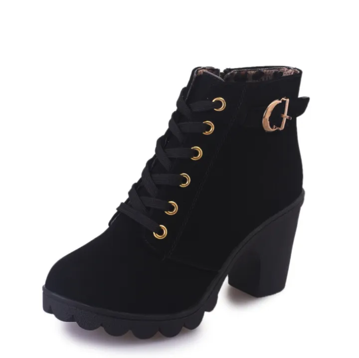 Autumn%20Winter%20Women%20Lady%20PU%20Leather%20High%20Heel%20Martin%20Ankle%20Zipper%20Boots%20Shoes%20Black%20-%20Image%203