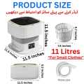 7L/8L/11L Mini Portable Washing Machine – Foldable Electric Laundry Bucket Washer – Compact Baby Clothes Washing Machine – Small Washer for Kids Clothes, Travel, Dorm & Home Use – Portable Foldable Washer with Spin Dryer Function – Baby Clothes Washer. 