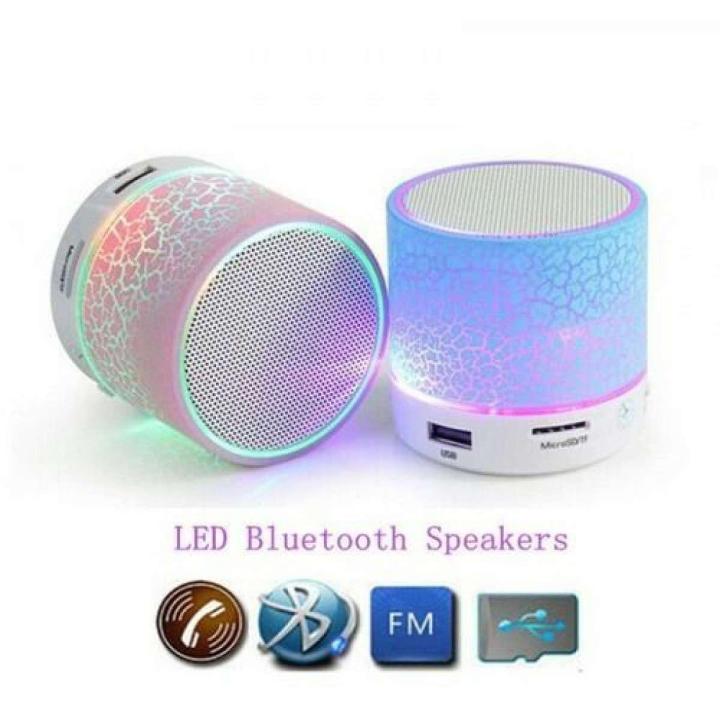 Mini Portable Bluetooth & Rechargeable Speaker with Light + SD Card ...