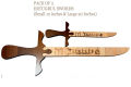 Pack of 2 Ertugrul Ghazi Sword-Toy For Kids ( 20 INCHES/12 INCHES  ) - Collection Toys, Action Toys - Ertugrul Sword-Toy For Kids - Ertugrul Talwar, Ertugrul Knife, Ertugrul Fighting Knife- Large Size Ertugul Knife For Kids,1 LARGE and 1 SMALL. Wood Made. 