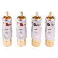 2Pairs/4pcs RCA Plug 24K glod plated - Nakamichi. 
