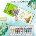Acrylic Color Paints, Paint Tubes, Set of 12/24 Colours. 