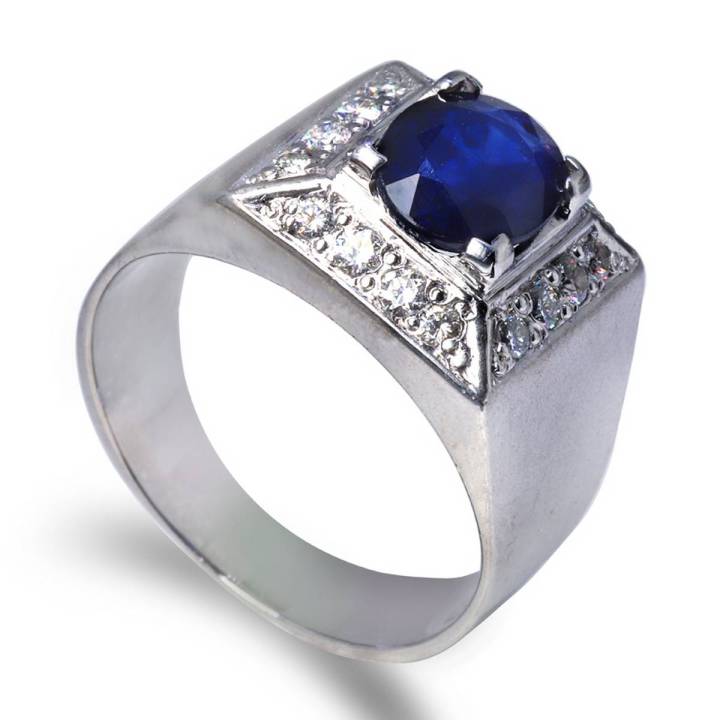 Palladium Diamond Engagement or wedding Ring for Men Ring D-5266