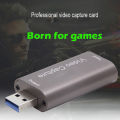 Audio Video Capture Card 60fps, 4K HDMI-compatible USB 3.0 2.0 Reliable Video Converter For Game Streaming Live Broadcasts. 