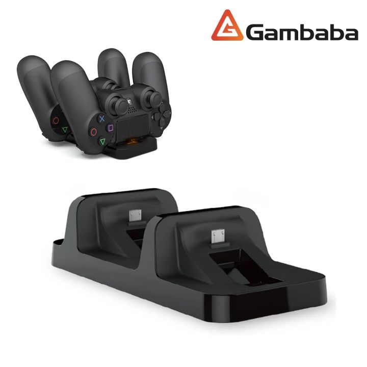 Ps4 Horizontal Dual Charging Stand For PlayStation 4 Charging Station For Sony Playstation4 / PS4 / PS4 Slim / PS4 Pro Controller - Black