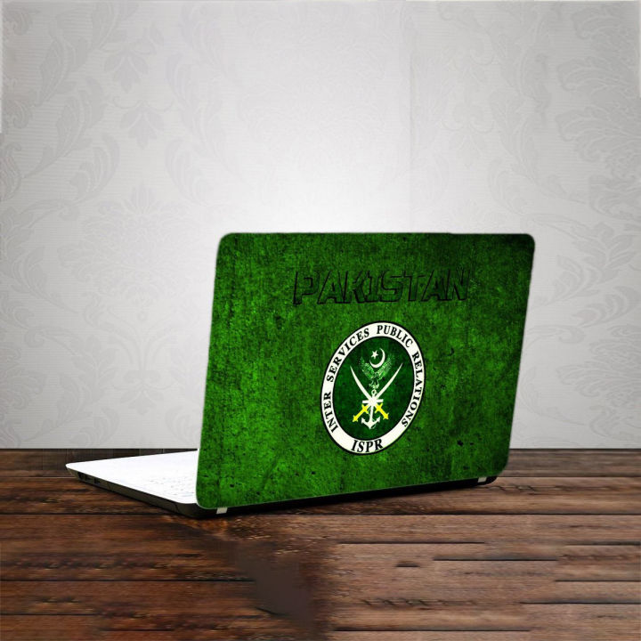 Pakistan I.S.P.R Logo  Laptop Back Skin-Laptop Skin Vinyl Sticker Decal, 13 13.3 14.6 15 15.4 15.6 inch Laptop Skin Sticker Cover For All Laptops