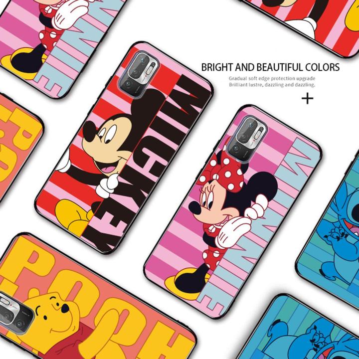 Kingdoor for Redmi Note 7 Back Cover 3D Cartoon Disney (Mickey Minnie) Stitch Soft Silicone TPU Phone Case