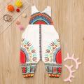 READY STOCKToddler Kid Baby Girl African Print Sleeveless Romper Hair Band Jumpsuit Clothes. 