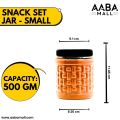 6pcs Snack Jar / Spice Jar / Kitchen Burni / Shelf Storage / Masala Storage Container Food Container 500gms, Jars for kitchen, Spice Jars for kitchen. 