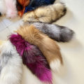 Naturally Fashion Fox Tail Keychain Wolf Tail Fur Tassel Bag Tag Black And Brown Charm Keyring Pom Pom Holder Strap Chain Gifts. 