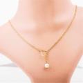 Golden Alloy Hollow Triangle Chains Pendant Necklace For Womens& Girls. 