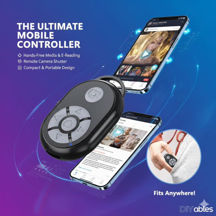 Remote Control Size Android Phone Bluetooth Remote for iPhone Xiaomi IOS Android Phone Universal Remote ...