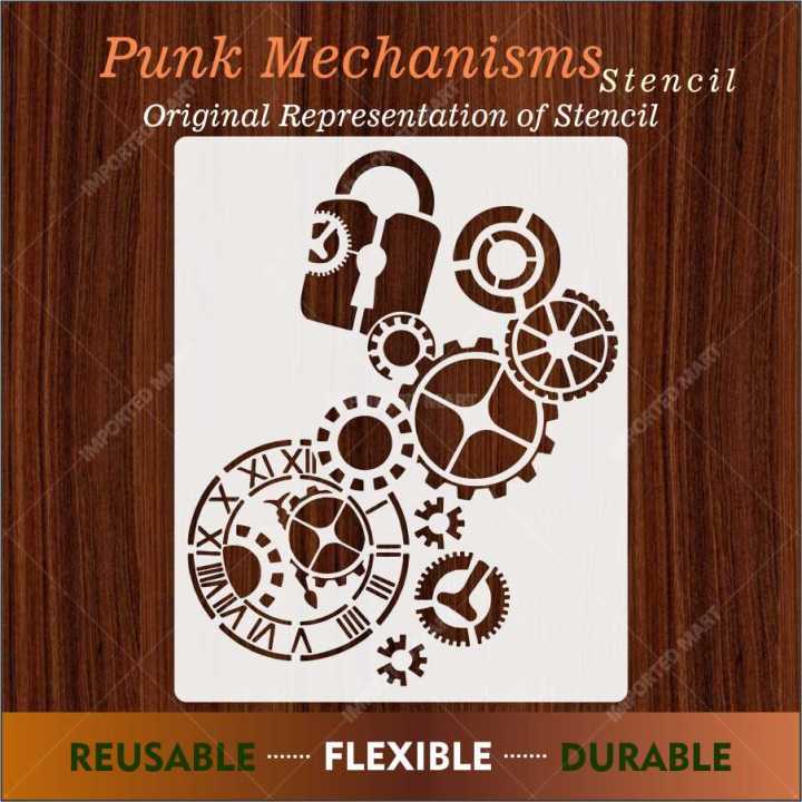 Vintage Roman Numeral Clock Stencil – Timeless Wall Clock Design ID#654