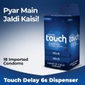 Touch Delay Condoms Dispenser - Pack of 3 - 18 Pieces (6 x 3's). 