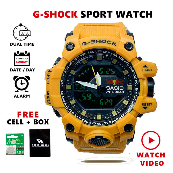 Military Mud Resist Dual Time Multifunctional Display Waterproof Sports Watch for Men