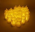 LED CANDLE IN WARM COLOR ( PACK OF 24 TRANSPARENT LED CANDLES ). 