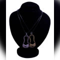 Pack of 2 - Silver & Golden Sandal Pendant - SOZ-199. 