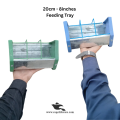 Metal Poultry Feeding Tray with Plastic Borders For Poultry & Piegons ( 8 inches to 6feets Long Trays ). 