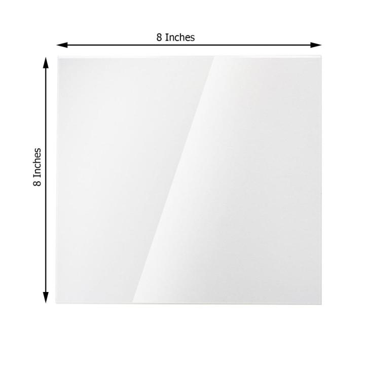Acraylic Sheet 8 x 8 inches Transparent For Glass Painting & Art & Craft