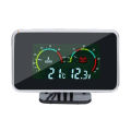 2 in 1 Car LCD Digital Gauge Voltage Pressure Water Temperature Meter Buzzer Alarm M10. 