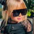 HKNA 2022 Custom Sunglasses Kids Square Eyeglasses Children Vintage Pink Big Frame Sun Glasses for Girls/Boys Gafas De Sol Mujer. 