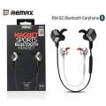 Authentic REMAX RB S2 Magnet Sports Bluetooth v4.1 Headset Earphone Stereo in Ear Magnetic Headset Neckband Wireless Headphone (Black) (RB-S2). 