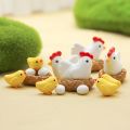 10 Pieces Set of Hen Nest Eggs Miniature Mini Fairy Garden Plant Decoration. 
