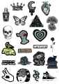 Multiple Dark Black Stickers Of Your Choice Available in Single, Pack of 3, 5, 8. 12, 15 Best Quality Aesthetic Cool Stickers For Dark Lovers. 