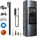 Auto Joe Cordless Digital Air Pump Inflator + Power Bank, 12-Volt DC Adaptor, LED Flashlight, 140-PSI Portable Air Pump Compressor, Tire Inflator Air Pump with Digital Pressure Gauge LED Light, Electric Bike Pump for Car, Motorcycle, Bike, Balls (Style :. 