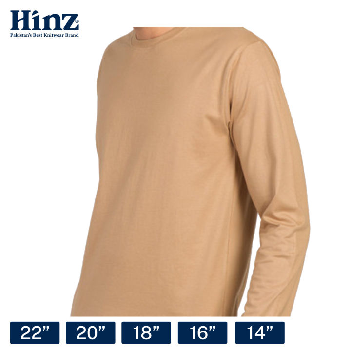 Hinz Youth Essential Round Neck Unisex Top (Full Sleeves) Combed Cotton Interlock