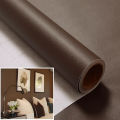 Brown Wallpaper Peel and Stick Wallpaper Vinyl Self Adhesive Decorative Film for Furniture Kitchen Counter Top Cabinets (12" X 60"). 