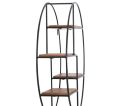 HOMCOM Round Wall-Mounted Shelves Wall Hanging Room Decoration Frame Partition Iron Display Storage Wall Decoration. 
