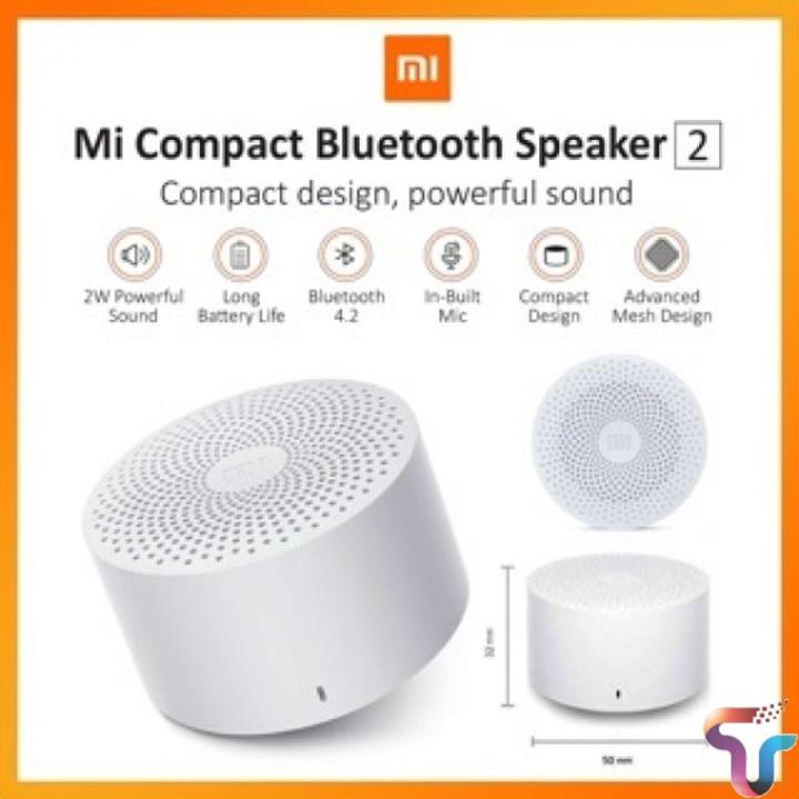 Mi Compact Bluetooth Speaker 2 Wireless Portable Mini Bluetooth Speaker Stereo Bass With Mic HD