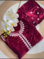 BBA | Stitched Shaneel Embroidery Pocket 2 Piece Dress For Women's Fashion. 