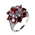 Imported High Quality Silver Black White Purple Red CZ Diamond Zircon Rings for Girls Women - RW0219. 