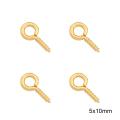 25Pcs Copper Small Eye Screw Hooks Clasps Eye Pin For Pendant Silver Eyelet Hooks Fit Drilled Beads DIY Jewelry Making. 