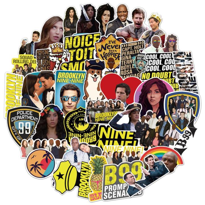 10/50PCS TV Series Brooklyn Nine-Nine Stickers for DIY Stationery Decal Pegatina Motorcycle Skateboard Laptop Guitar Sticker
