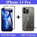 Apple iPhone 13 Pro Glass Protector 5D|10D|11D|21D|9D Glass Full Coverage + Back Protector Transparent Hydrogel Soft Film jell Protection For Apple iPhone 13 Pro. 